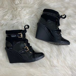 Michael Kors Black Wedge Sneaker Heel 6.5